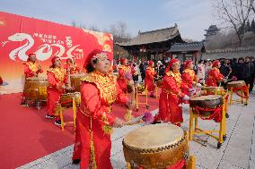 Gongs And Drums Performance in Yuncheng