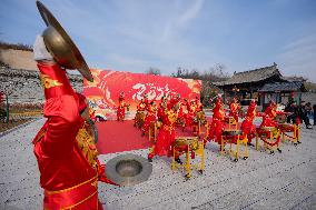 Gongs And Drums Performance in Yuncheng