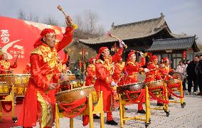 Gongs And Drums Performance in Yuncheng
