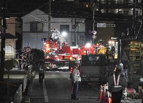 Sinkhole at intersection near Tokyo
