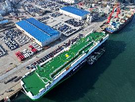 Ship Load Export Vehicles in Lianyungang Port