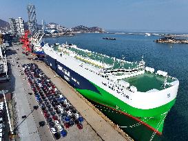 Ship Load Export Vehicles in Lianyungang Port