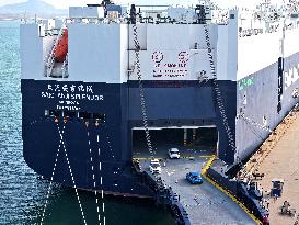 Ship Load Export Vehicles in Lianyungang Port