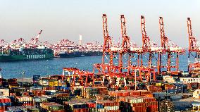 Ship Load Containers in Qingdao Port