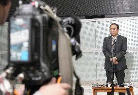 Fuji Television president meets press