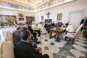 Pope Francis Receives In Private Audience - Vatican