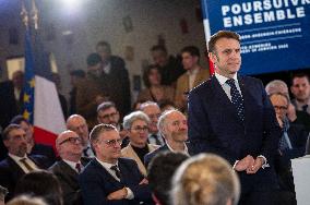 President Macron At The Cultural Pole - Aulnoye-Aymeries