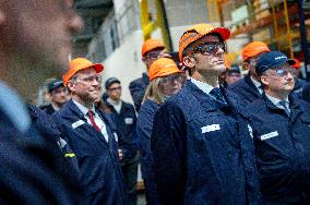 President Macron Visits To Framatome Nuclear Maintenance Workshop - Maubeuge