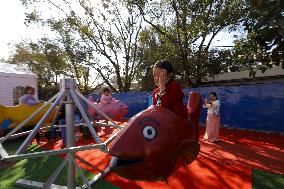 Nepali Children Enjoy Child Exhibition