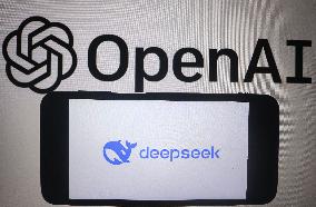 Deepseek AI, OpenAI, And Nvidia Illustrations
