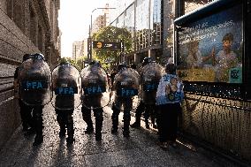 Mobilization Of Retirees And Social Organizations In Front Of The National Congress Of The Republic Of Argentina, On January 29,