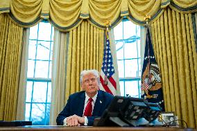 President Donald Trump Signs Two Executive Orders After Reagan Airport Crash