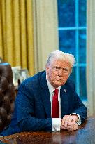 President Donald Trump Signs Two Executive Orders After Reagan Airport Crash
