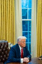 President Donald Trump Signs Two Executive Orders After Reagan Airport Crash