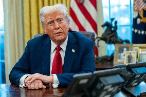 President Donald Trump Signs Two Executive Orders After Reagan Airport Crash
