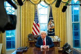 President Donald Trump Signs Two Executive Orders After Reagan Airport Crash
