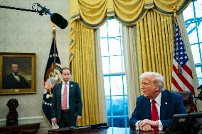 President Donald Trump Signs Two Executive Orders After Reagan Airport Crash