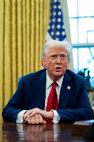 President Donald Trump Signs Two Executive Orders After Reagan Airport Crash