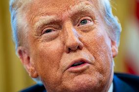 President Donald Trump Signs Two Executive Orders After Reagan Airport Crash