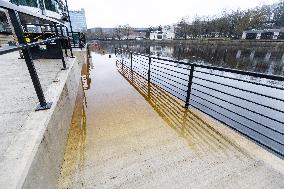 Unusual flood in winter