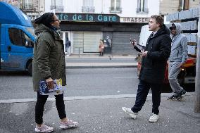 Louis Boyard argue with Kristell Niasme prior municipal elections - Villeneuve Saint-Georges RL