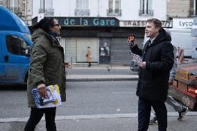 Louis Boyard argue with Kristell Niasme prior municipal elections - Villeneuve Saint-Georges RL