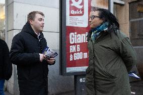 Louis Boyard argue with Kristell Niasme prior municipal elections - Villeneuve Saint-Georges RL