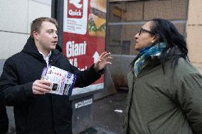Louis Boyard argue with Kristell Niasme prior municipal elections - Villeneuve Saint-Georges RL