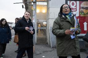 Louis Boyard argue with Kristell Niasme prior municipal elections - Villeneuve Saint-Georges RL