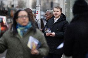 Louis Boyard argue with Kristell Niasme prior municipal elections - Villeneuve Saint-Georges RL