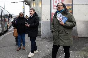 Louis Boyard argue with Kristell Niasme prior municipal elections - Villeneuve Saint-Georges RL