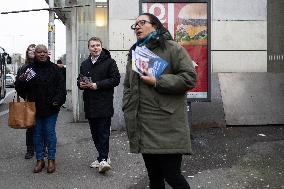 Louis Boyard argue with Kristell Niasme prior municipal elections - Villeneuve Saint-Georges RL