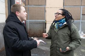 Louis Boyard argue with Kristell Niasme prior municipal elections - Villeneuve Saint-Georges RL