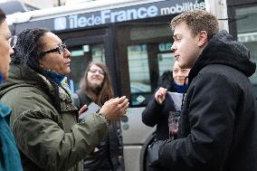 Louis Boyard argue with Kristell Niasme prior municipal elections - Villeneuve Saint-Georges RL