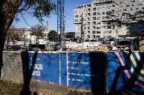 Construction Sites For The New Metro Of Porto Lines