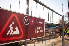 Construction Sites For The New Metro Of Porto Lines