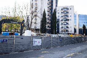 Construction Sites For The New Metro Of Porto Lines