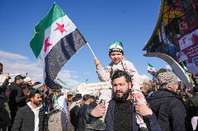 Protest In Damascus Against SDF And PKK