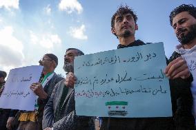 Protest In Damascus Against SDF And PKK