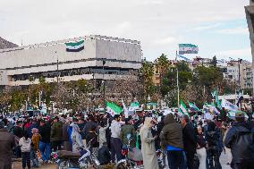 Protest In Damascus Against SDF And PKK