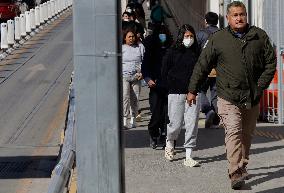 Migrant Deportations Continue Across The Paso Del Norte International Bridge In Ciudad Juárez, Mexico