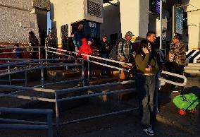 Migrant Deportations Continue Across The Paso Del Norte International Bridge In Ciudad Juárez, Mexico