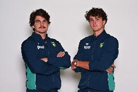 Portraits of players at the 2025 Davis Cup first round qualifier - Orleans