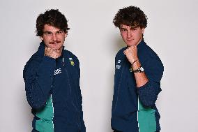 Portraits of players at the 2025 Davis Cup first round qualifier - Orleans