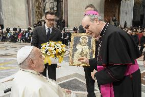 Pope at Jubilee audience for pilgrimage of the Sulmona-Valva dioceses