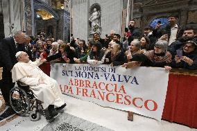 Pope at Jubilee audience for pilgrimage of the Sulmona-Valva dioceses
