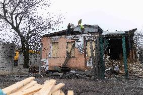 Aftermath Of Russian Drone Strike - Kharkiv