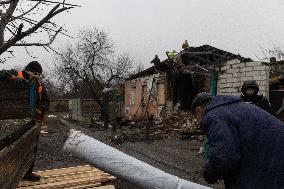 Aftermath Of Russian Drone Strike - Kharkiv
