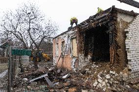 Aftermath Of Russian Drone Strike - Kharkiv