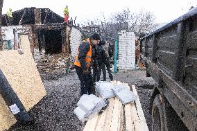 Aftermath Of Russian Drone Strike - Kharkiv